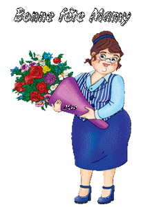 Gif bonne fête grand mère fleurs